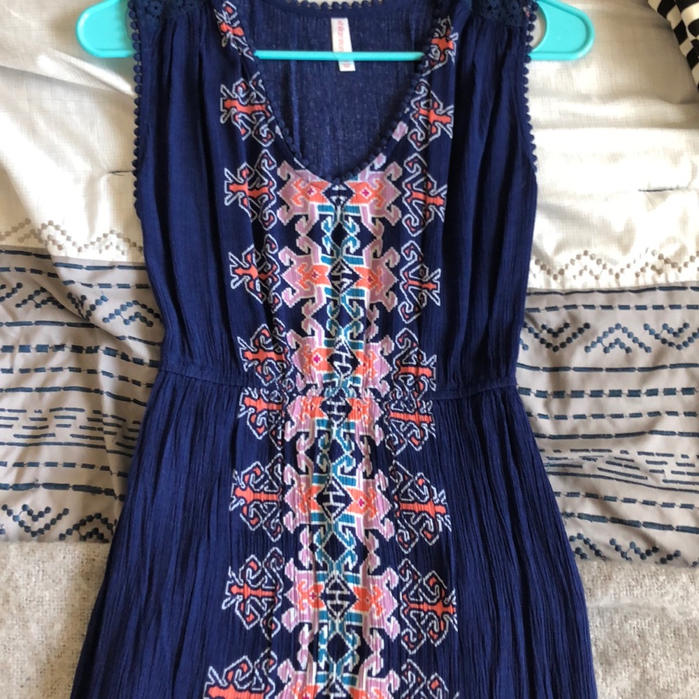 Navy pattern dress
